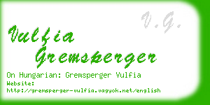 vulfia gremsperger business card